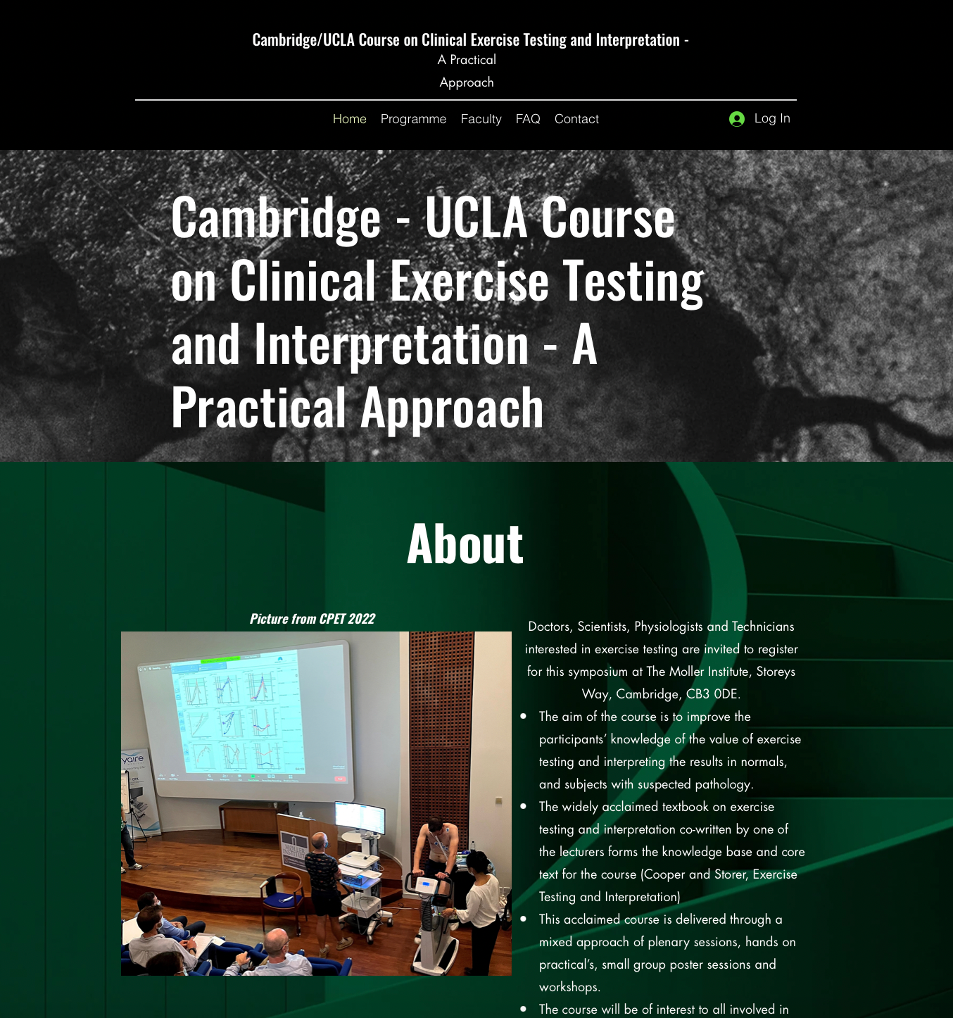 Cambridge-UCLA Course on Clinical Exercise Testing
